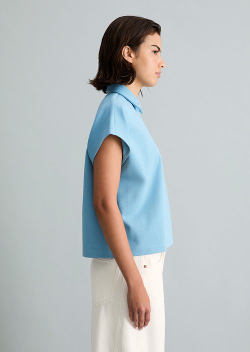 Polo shirt wide — Blue Dawn
