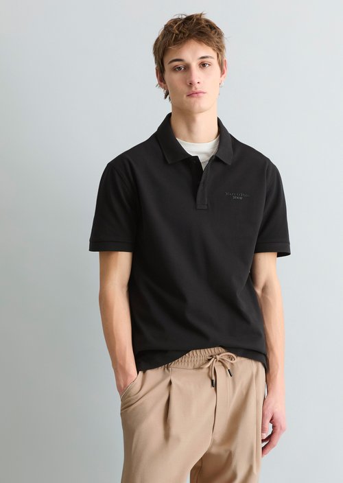 Polo shirt jersey regular — Black