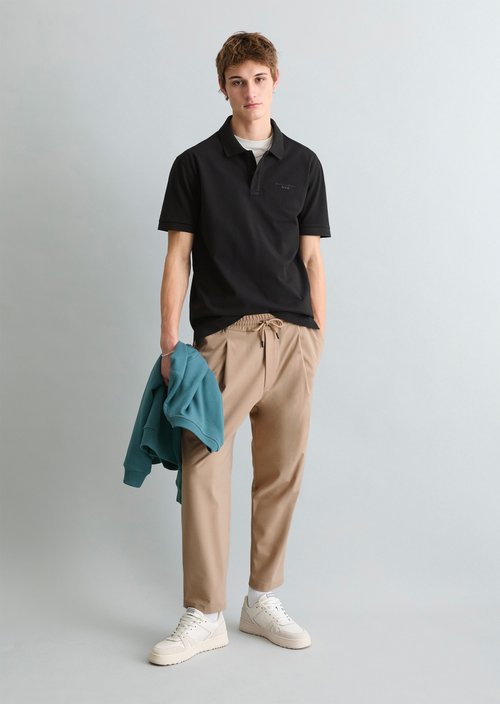 Polo shirt jersey regular — Black