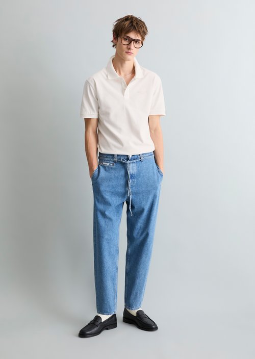Polo shirt jersey regular — Silky White