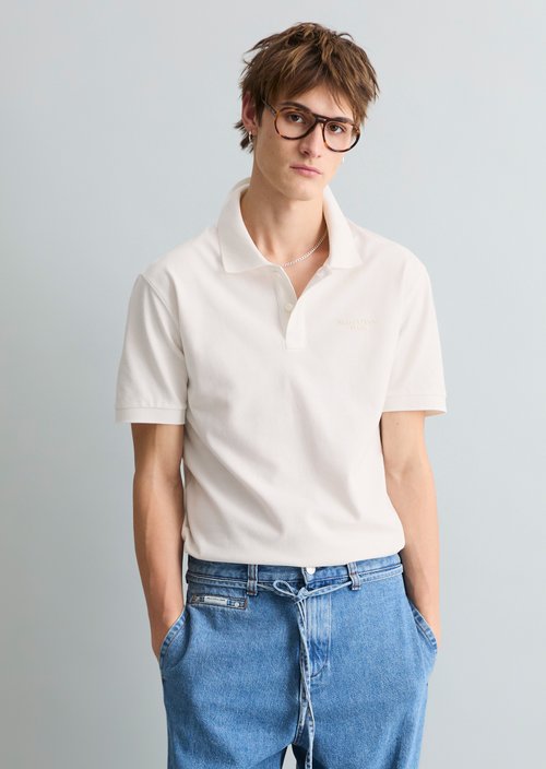 Polo shirt jersey regular — Silky White