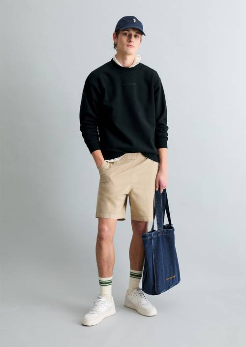 Relaxed sweatshirt Black in front view