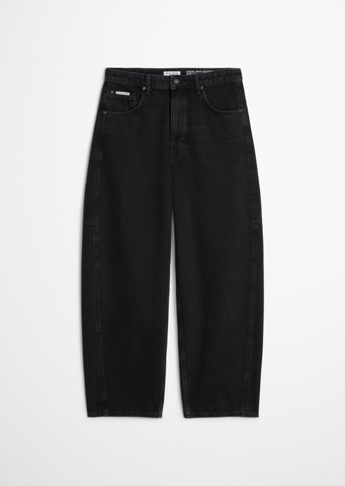 Enni Wide Barrel Jeans — Black