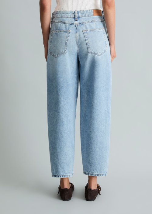 Jeans model Stine barrel cropped — Light Blue