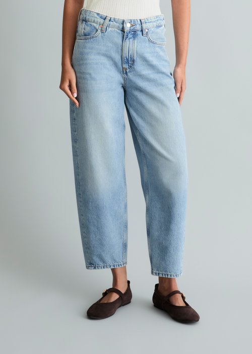 Jeans model Stine barrel cropped — Light Blue