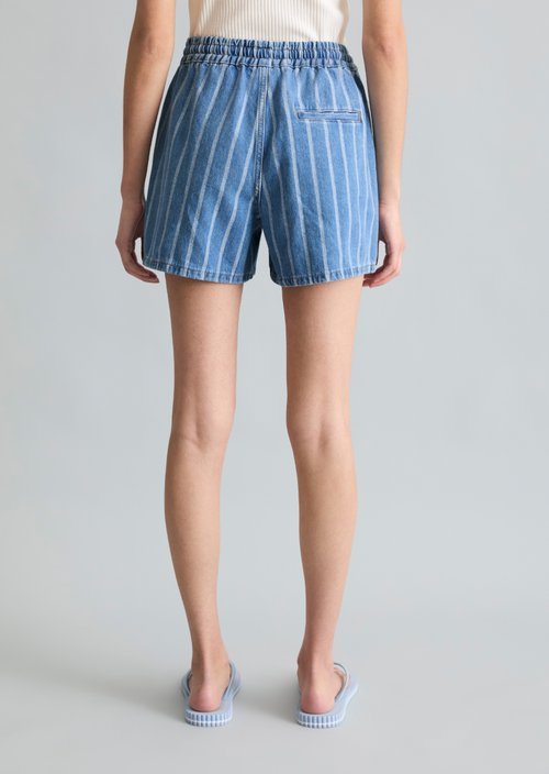 Striped shorts relaxed — Medium Blue