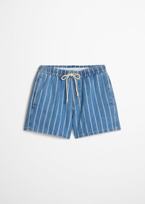 Striped shorts relaxed — Medium Blue