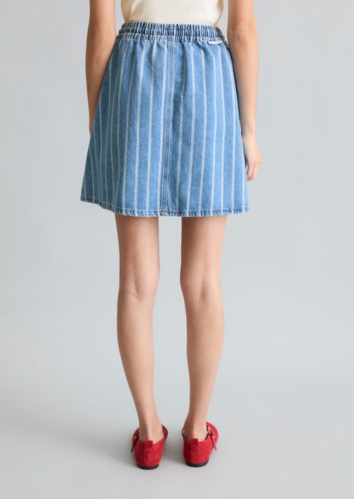 Flared denim skirt — Medium Blue (alternate view)