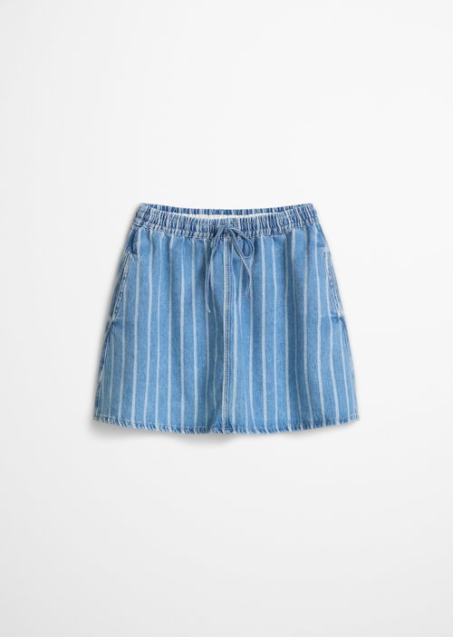 Flared denim skirt — Medium Blue