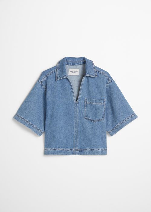 Loose-fitting denim tunic — Medium Blue