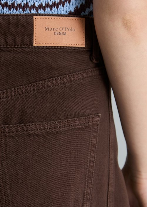 Denim skirt flared — Shaded Brown