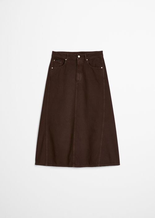 Denim skirt flared — Shaded Brown