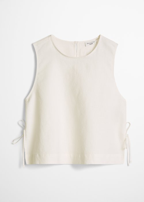 Blouse top boxy — Silky White