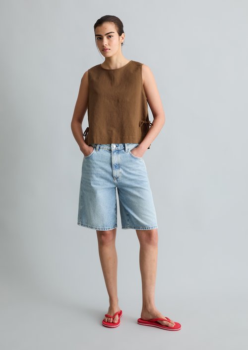Blouse top boxy — Umbra Brown