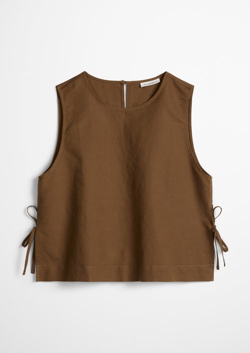 Blouse top boxy — Umbra Brown