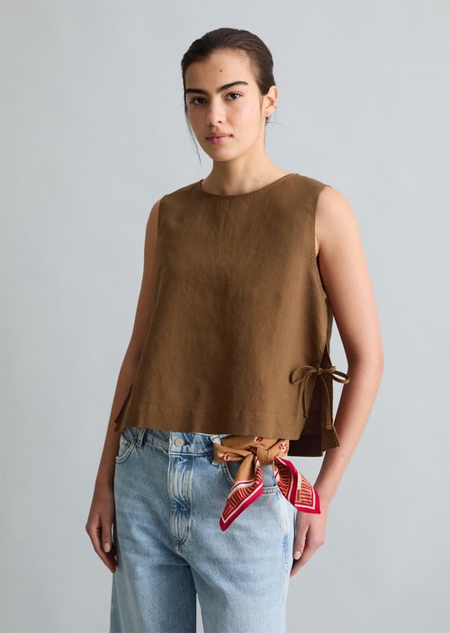 Blouse top boxy — Umbra Brown