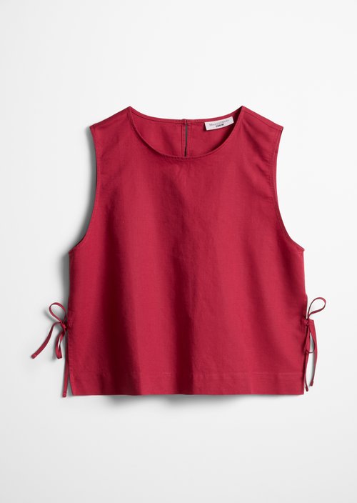 Blouse top boxy — Vivid Cherry
