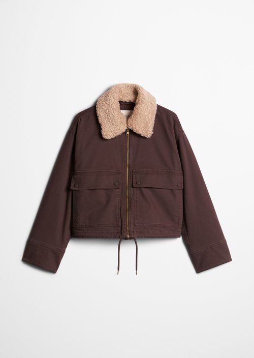 Regular-Fit Canvas Jacket — Espresso Brown