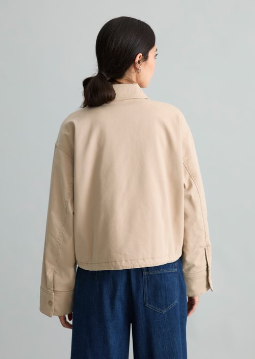 Regular-Fit Canvas Jacket — Sandpaper