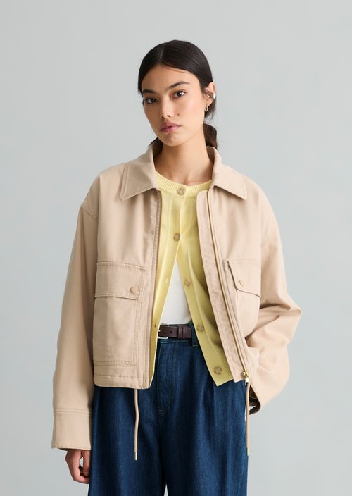 Regular-Fit Canvas Jacket — Sandpaper