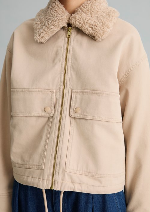 Regular-Fit Canvas Jacket — Sandpaper