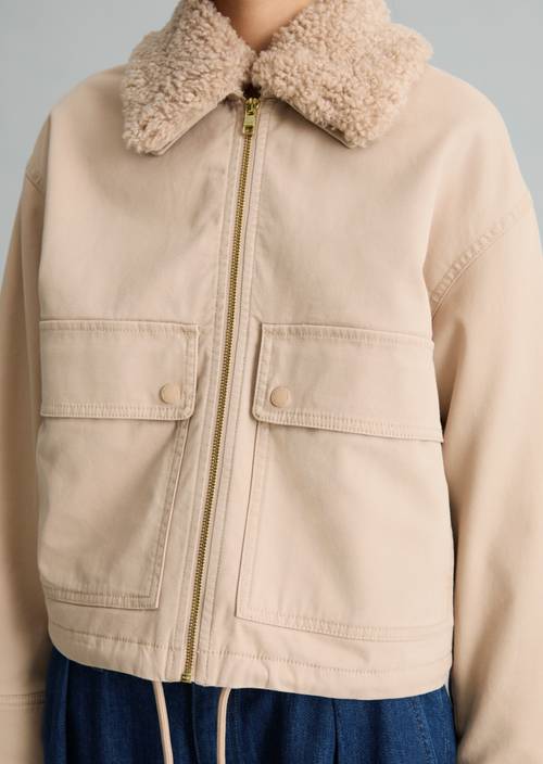 Regular-Fit Canvas Jacket Sandpaper in detail view