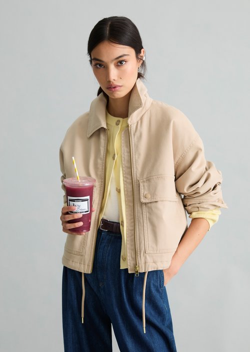 Regular-Fit Canvas Jacket — Sandpaper