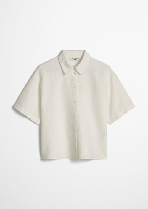 Relaxed short-sleeved blouse — Silky White