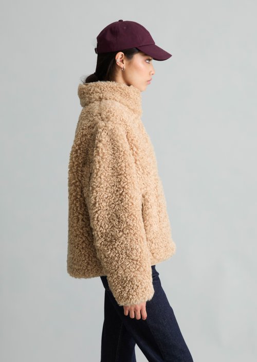 Regular-Fit Teddy Jacket — Sandpaper