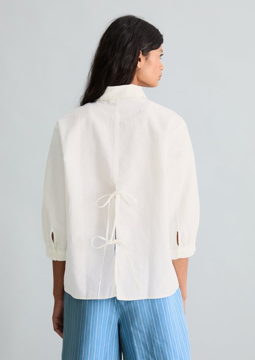 Relaxed blouse — Silky White