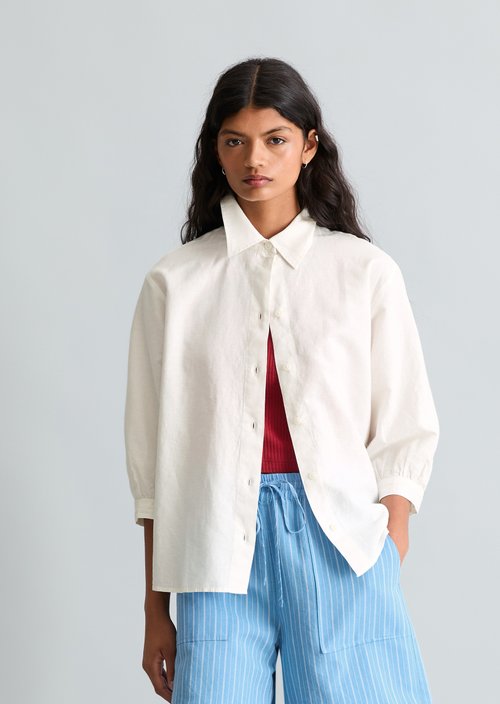 Relaxed blouse — Silky White