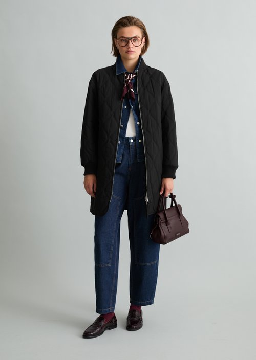 Quilted jacket regular — Black
