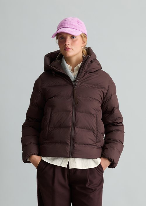 Regular-Fit Quilted Jacket — Espresso Brown