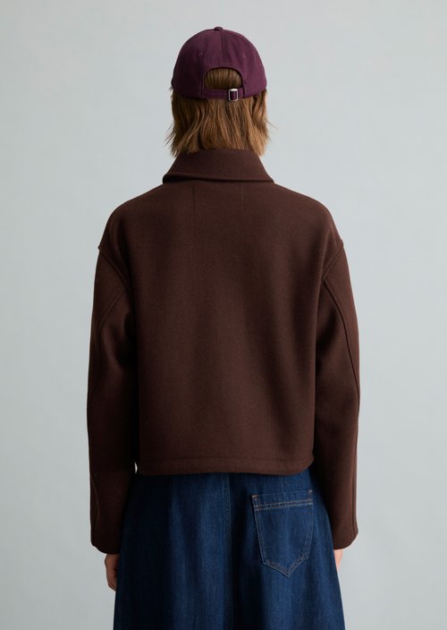 Regular-Fit Twill Jacket — Espresso Brown