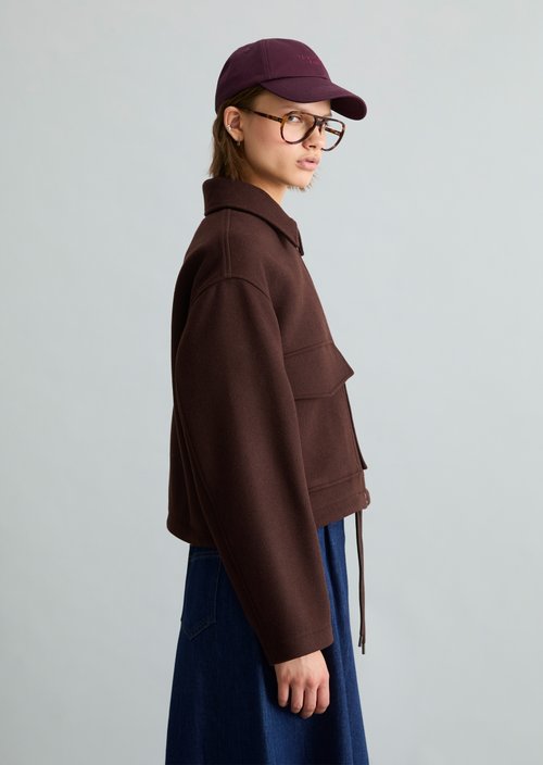 Regular-Fit Twill Jacket — Espresso Brown