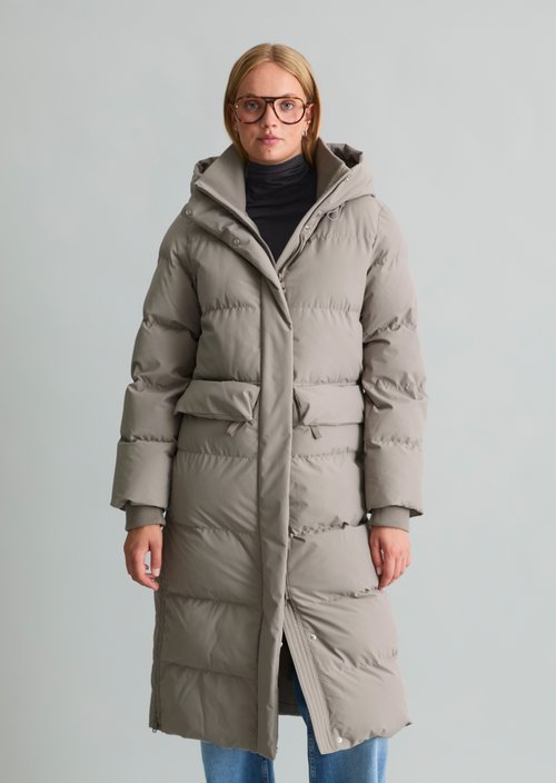 Regular-Fit Hooded Puffer Coat — Dolphin
