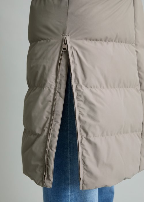 Regular-Fit Hooded Puffer Coat — Dolphin