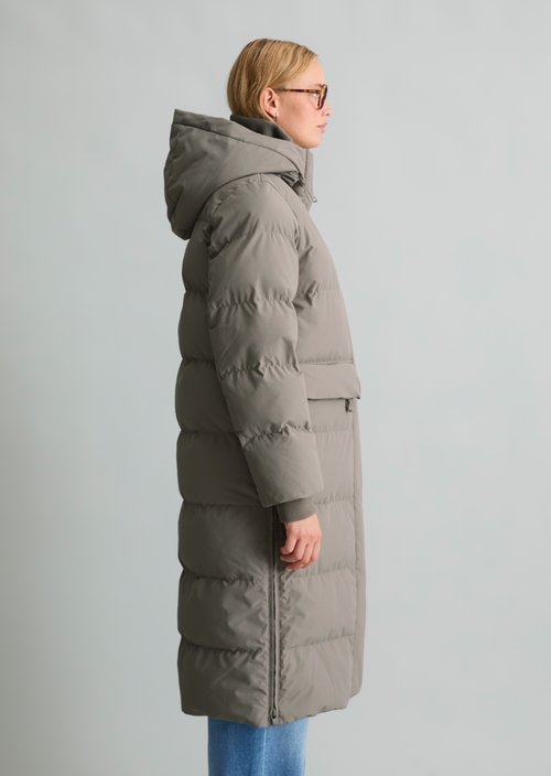 Regular-Fit Hooded Puffer Coat — Dolphin
