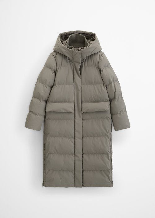 Regular-Fit Hooded Puffer Coat — Dolphin