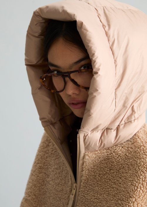 Regular-Fit Teddy Jacket — Sandpaper