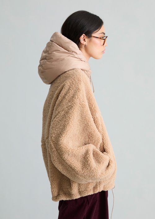 Regular-Fit Teddy Jacket — Sandpaper