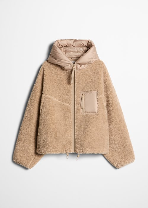 Regular-Fit Teddy Jacket — Sandpaper