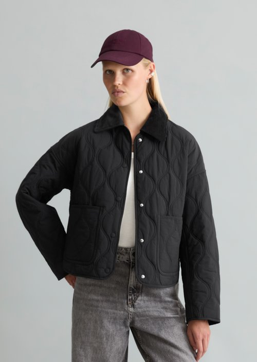 Barn-style quilted jacket regular — Black