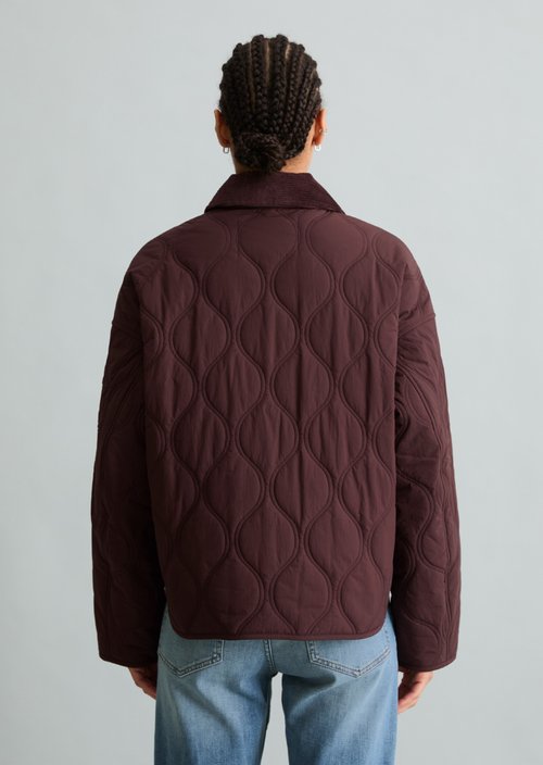 Barn-style quilted jacket regular — Espresso Brown