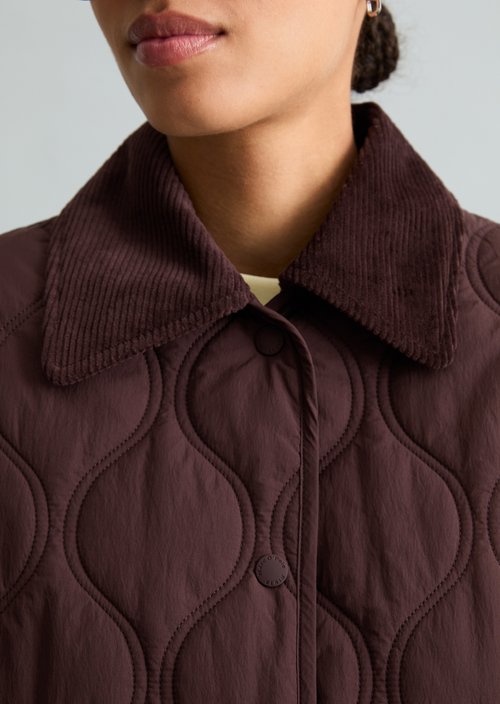 Barn-style quilted jacket regular — Espresso Brown