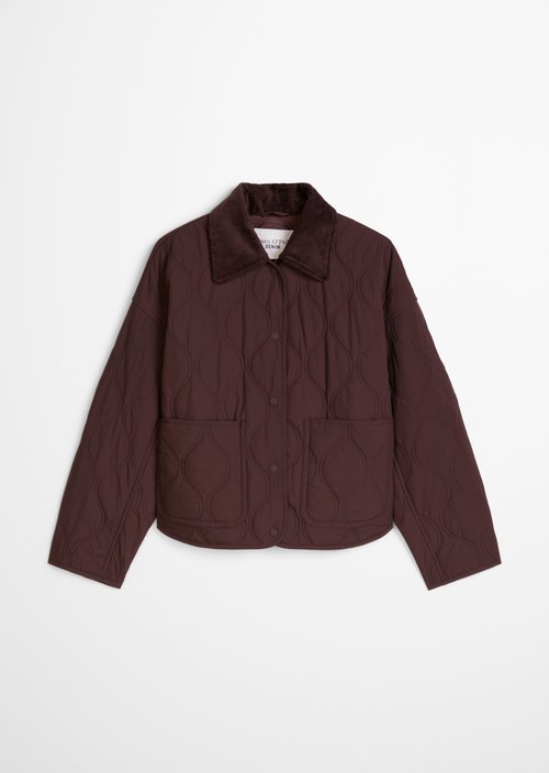 Barn-style quilted jacket regular — Espresso Brown