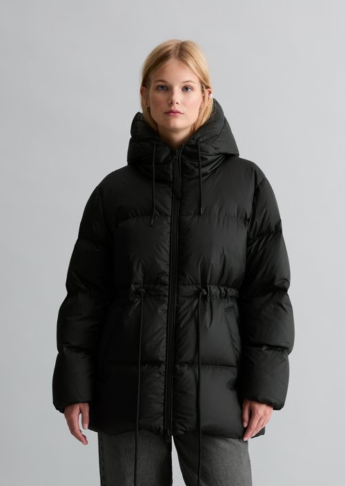 Regular-Fit Down Puffer Jacket — Black