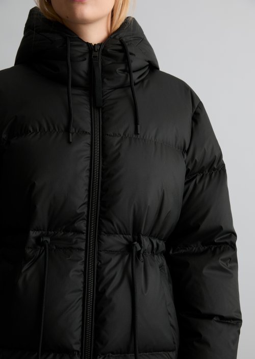 Regular-Fit Down Puffer Jacket — Black