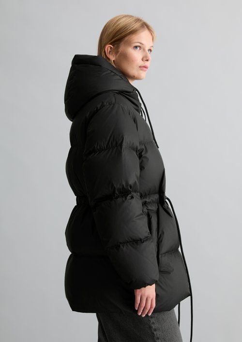 Regular-Fit Down Puffer Jacket — Black