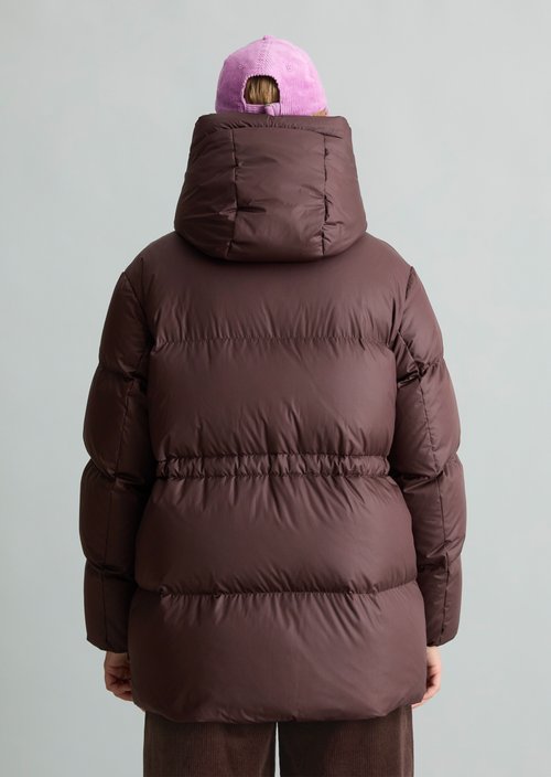 Regular-Fit Down Puffer Jacket — Espresso Brown